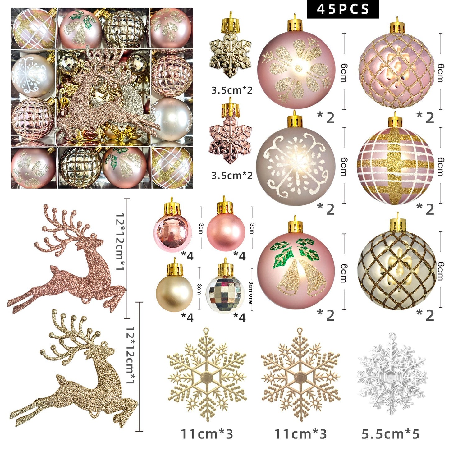 Spherical Christmas decorations Christmas tree