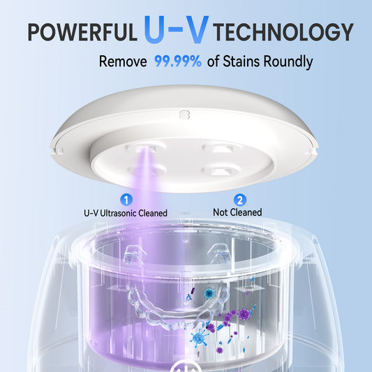 Ultrasonic Denture Glasses Jewelry Cleaner