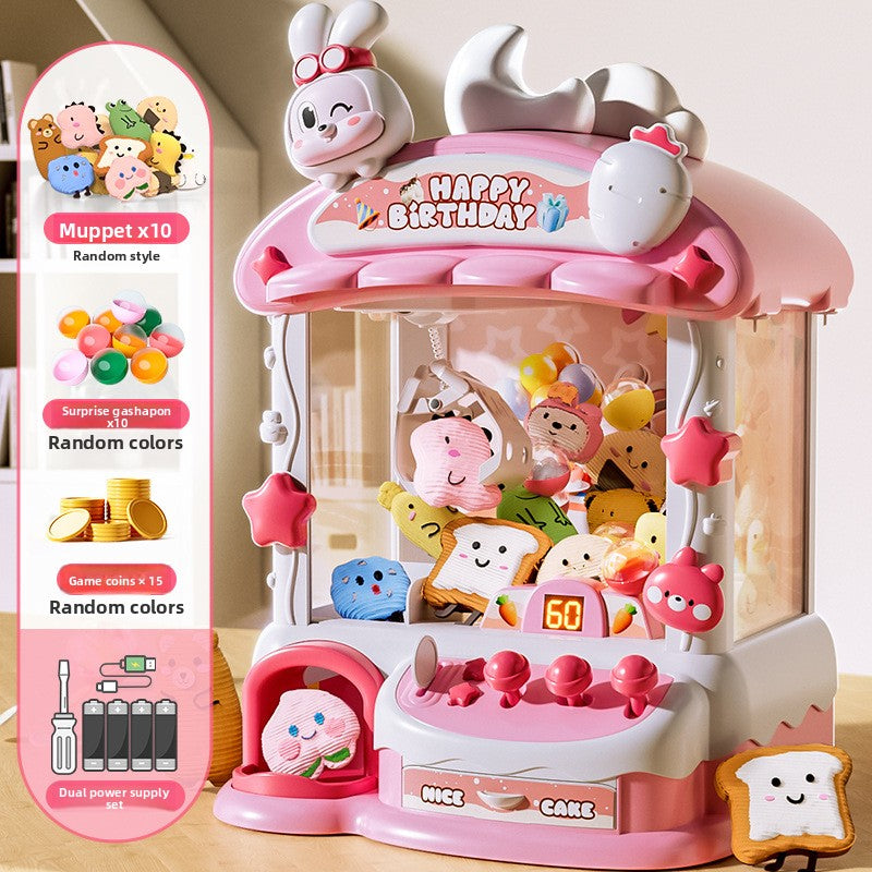 The cute bunny's doll grab machine - playing pretend games