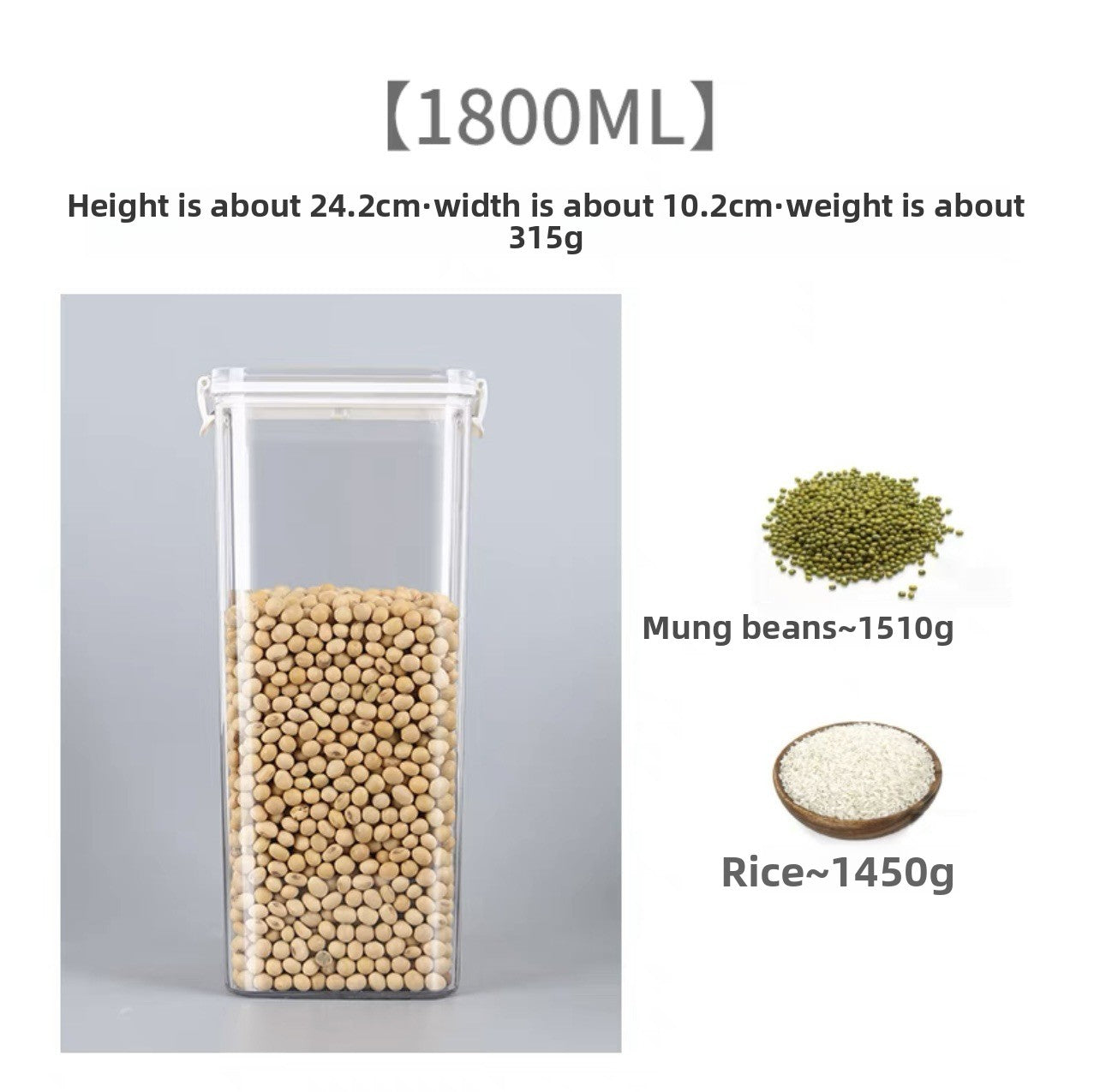 Food-grade plastic thickened transparent storage box