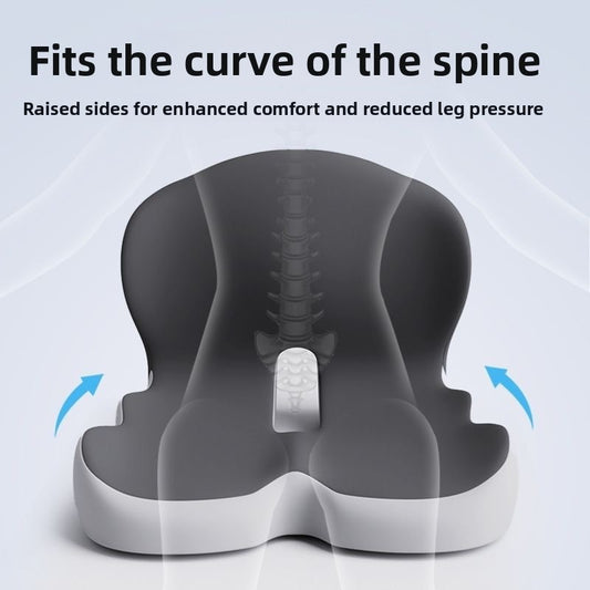 Memory foam one-piece seat cushion backrest