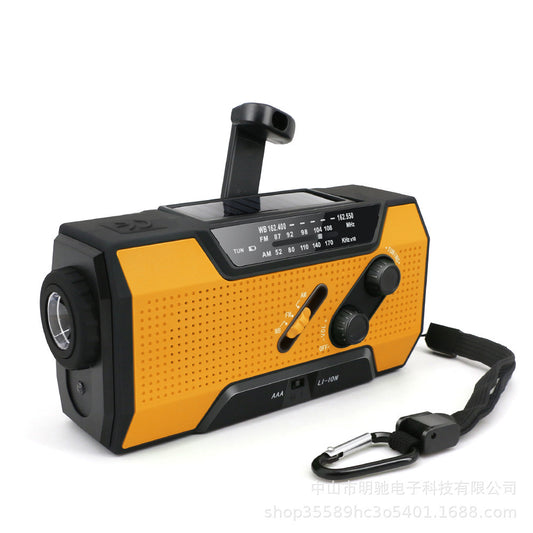 Emergency radio hand-crank charging