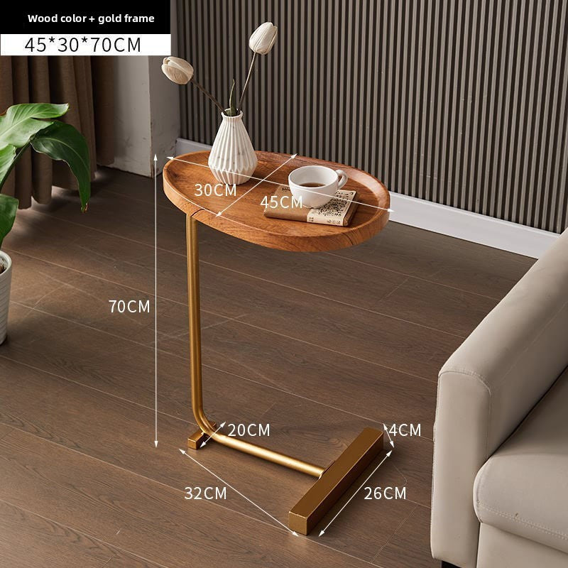 Stainless steel glass-edged liftable coffee table