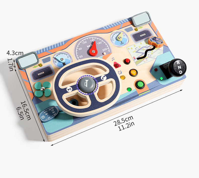 Wooden LED Busy Board Educational Toy for Kids