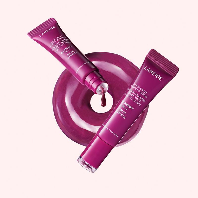 Laneige Glaze Craze Tinted Lip Serum, Hydrating & Moisturizing Lip Tint, Korean Lip Care, Infused with Polypeptide