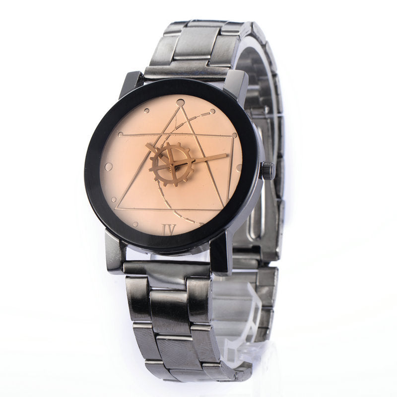 Gear Compass Design Quartz Watch for Men and Women