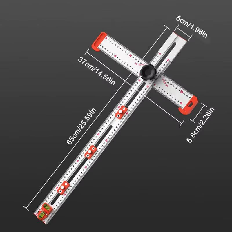 Marking T Square Adjustable Angle T Ruler for Drawing Multifunctional Woodworking Measuring Ruler Tools for Carpentry