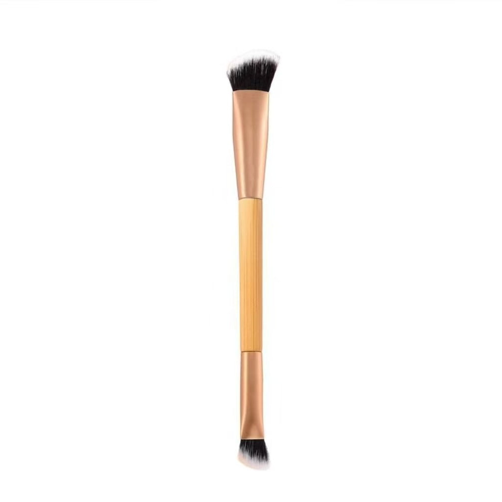 Single-ended soft-bristled makeup brush