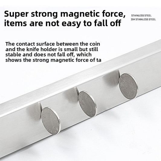 Stainless Steel Magnetic Knife Holder Wall Mount Storage Rack