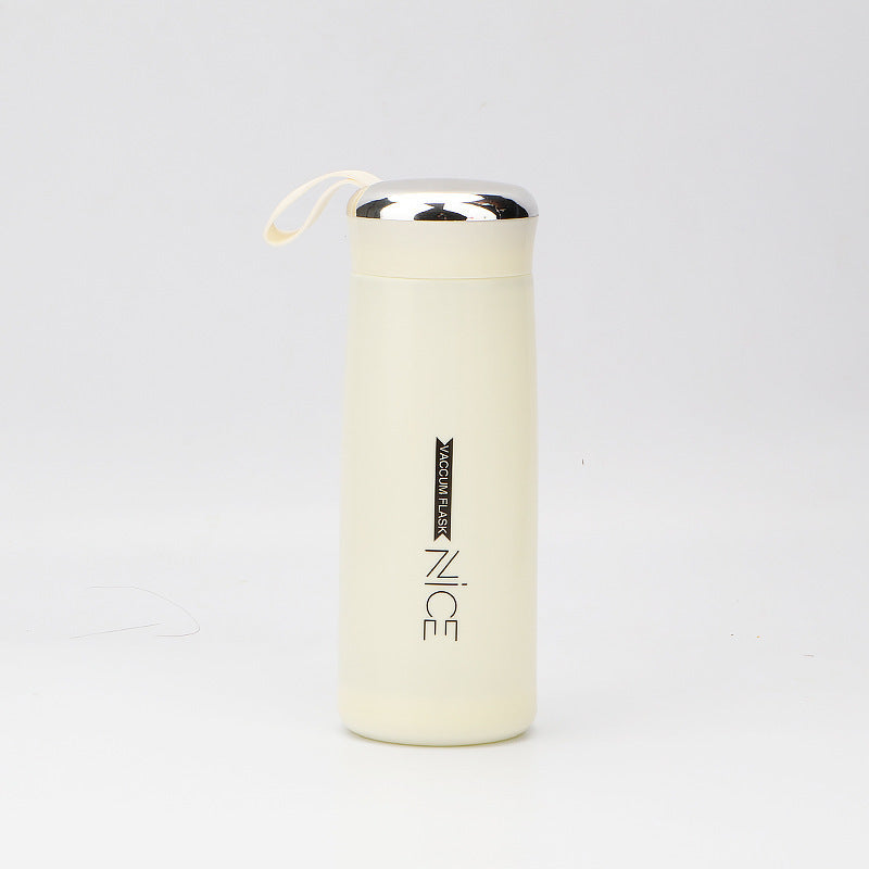 Portable double-walled glass cup