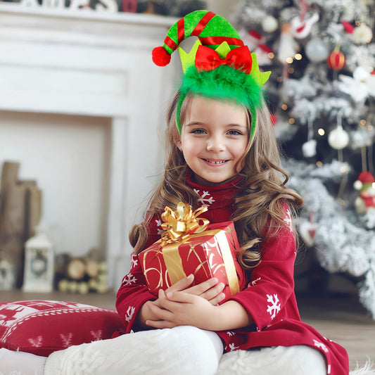 Christmas Party Headband Fun Santa Hat Reindeer Antlers Hair Accessories