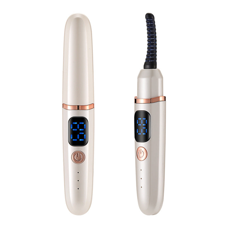 Electric eyelash curling and heating device