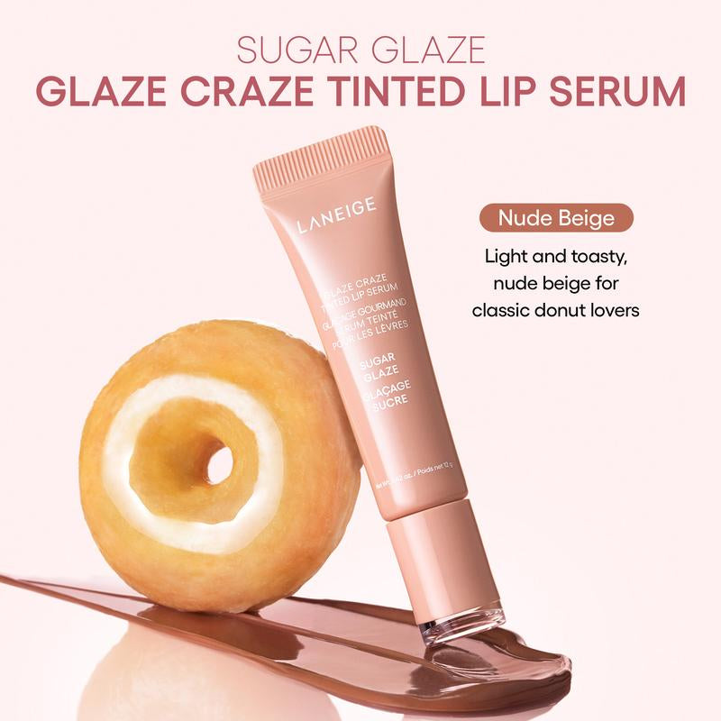 Laneige Glaze Craze Tinted Lip Serum, Hydrating & Moisturizing Lip Tint, Korean Lip Care, Infused with Polypeptide