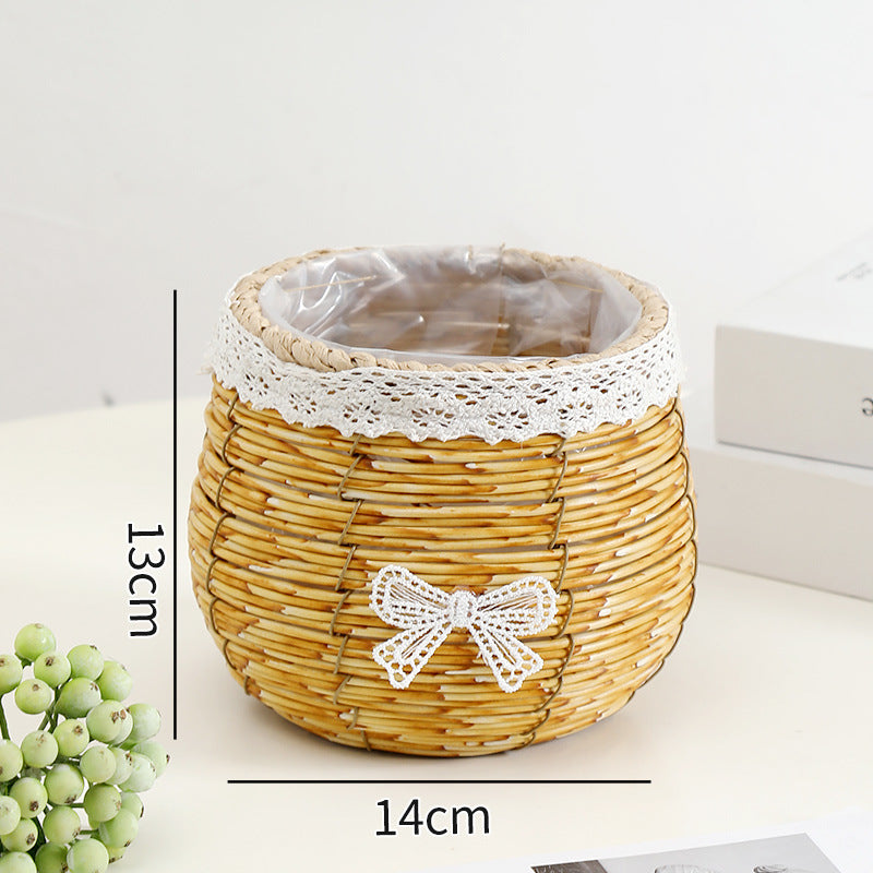 Rattan Flower Basket