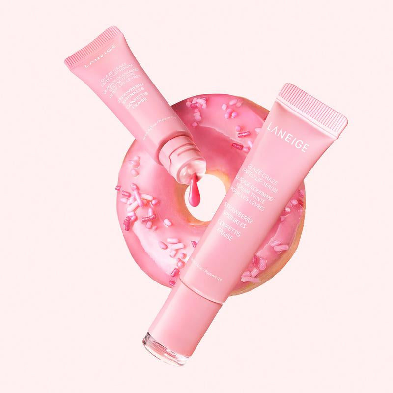 Laneige Glaze Craze Tinted Lip Serum, Hydrating & Moisturizing Lip Tint, Korean Lip Care, Infused with Polypeptide