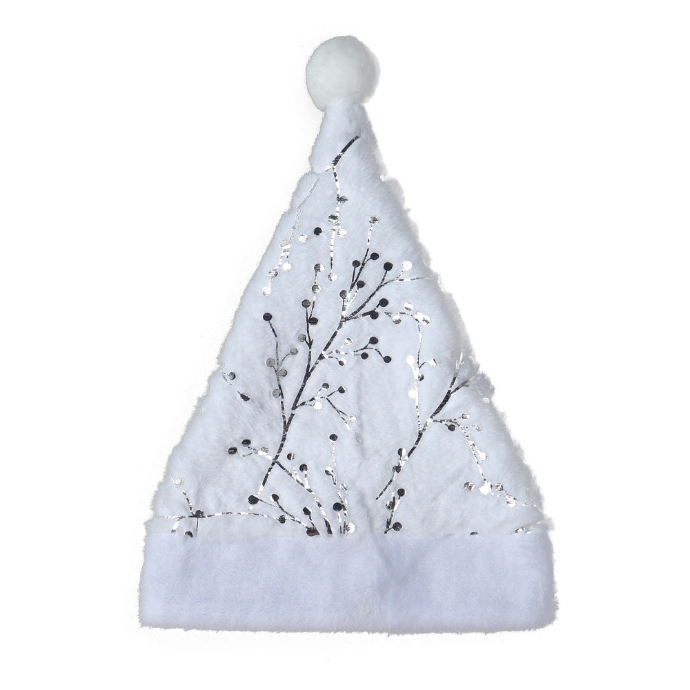 Plush Christmas Hat with Foil Print