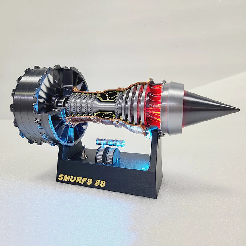 New Upgraded Turbofan Engine Model Aviation Aircraft Engine High Performance Power Turbine Cool Boutique Toy Gift Collection