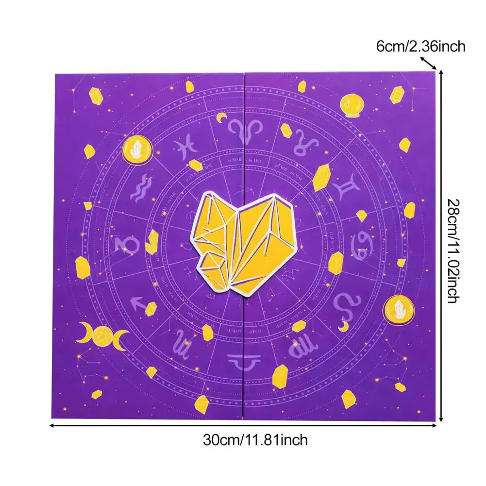 Reiki Crystal Halloween Countdown Gift Box 2025 Healing Stones Advent Calendar Rock Collection Energy Gem Dig Kit