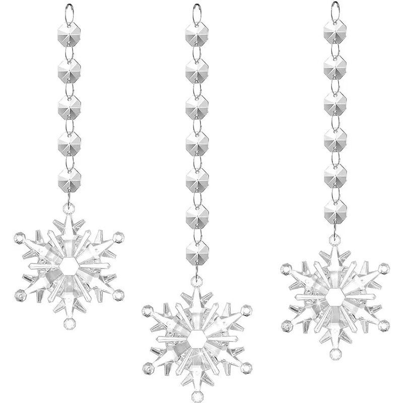 Ice Transparent Snowflake Icicle Set