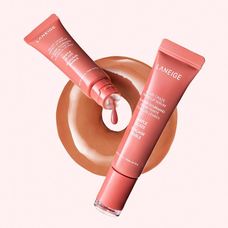 Laneige Glaze Craze Tinted Lip Serum, Hydrating & Moisturizing Lip Tint, Korean Lip Care, Infused with Polypeptide