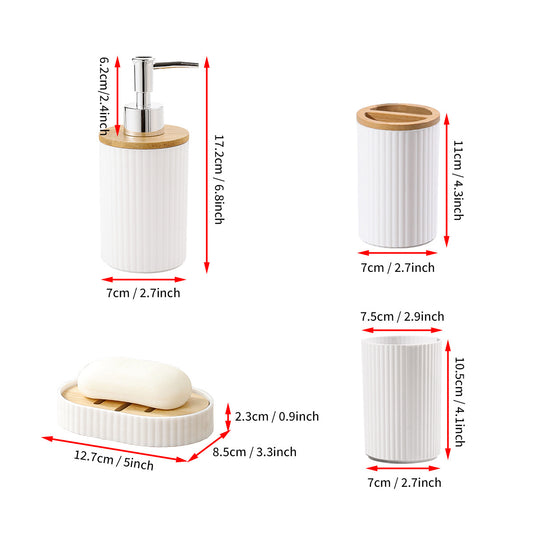 Bamboo Pattern Bathroom 3-Piece Set