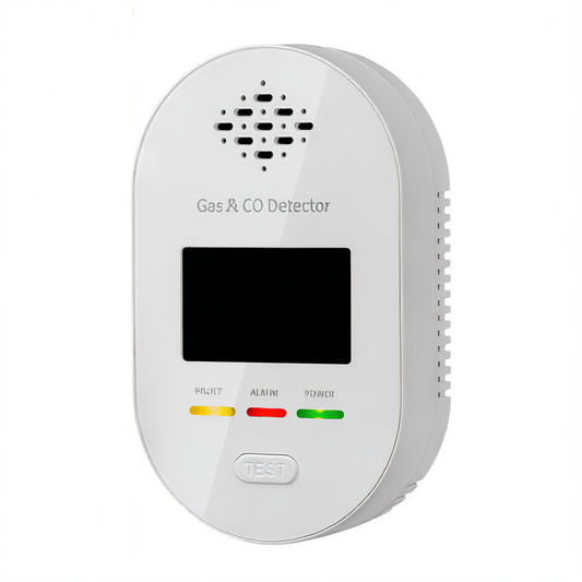 Four-in-One Gas Leak and Carbon Monoxide Detector with Temperature Humidity Alarm