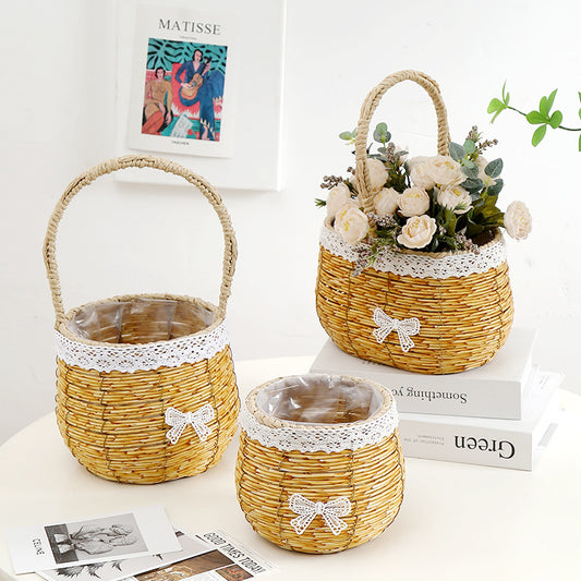 Rattan Flower Basket