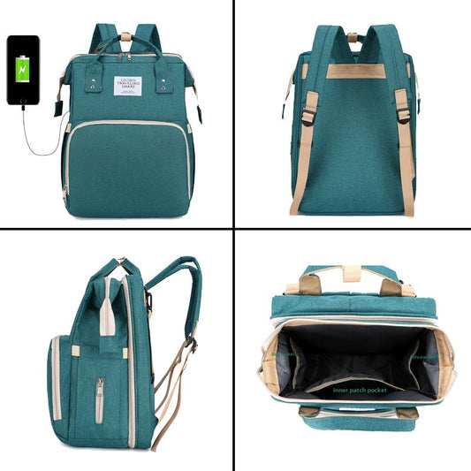 Multifunctional Folding Diaper Backpack