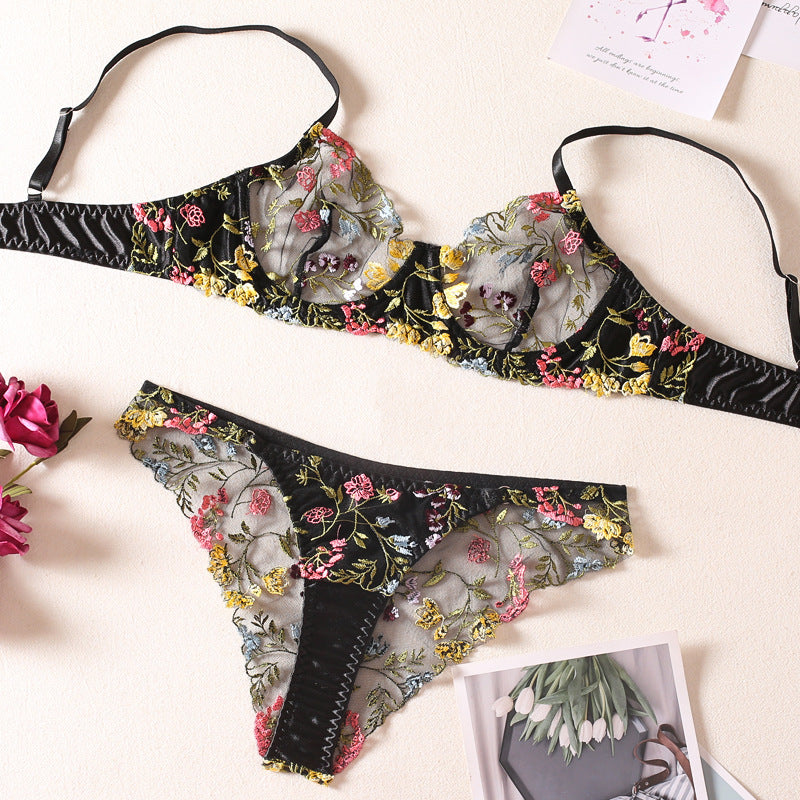 Floral Band Bra and Panty Set