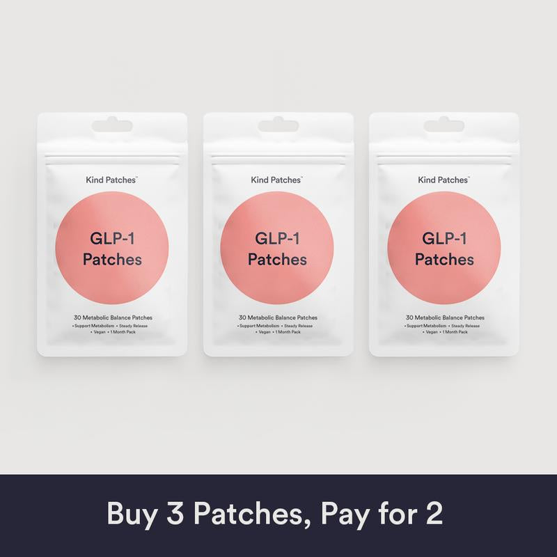 3 Packs of Kind Patches Metabolic Balance Patches, Berberine, Steady Release, Vegan, 3 Months Supply
