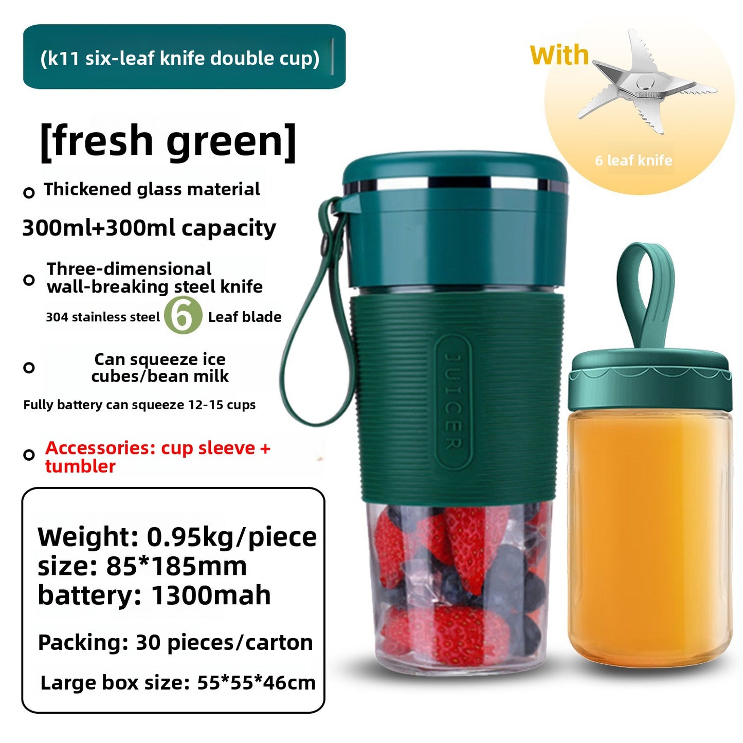 Portable rechargeable mini juicer cup