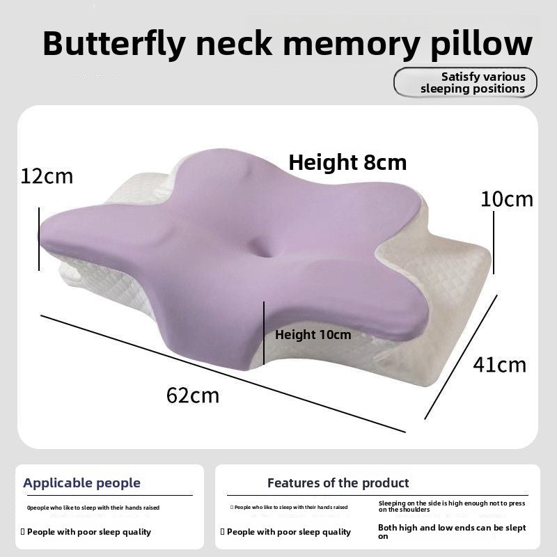 Butterfly-shaped pillow for neck support