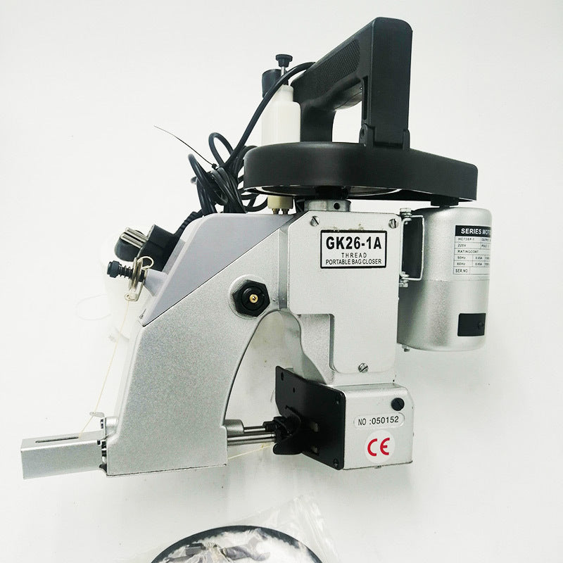 Portable electric sewing and packaging machine