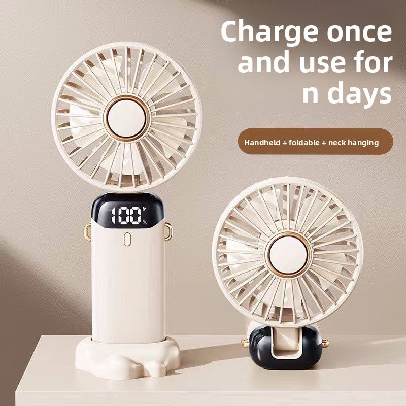Mini portable foldable rechargeable fan