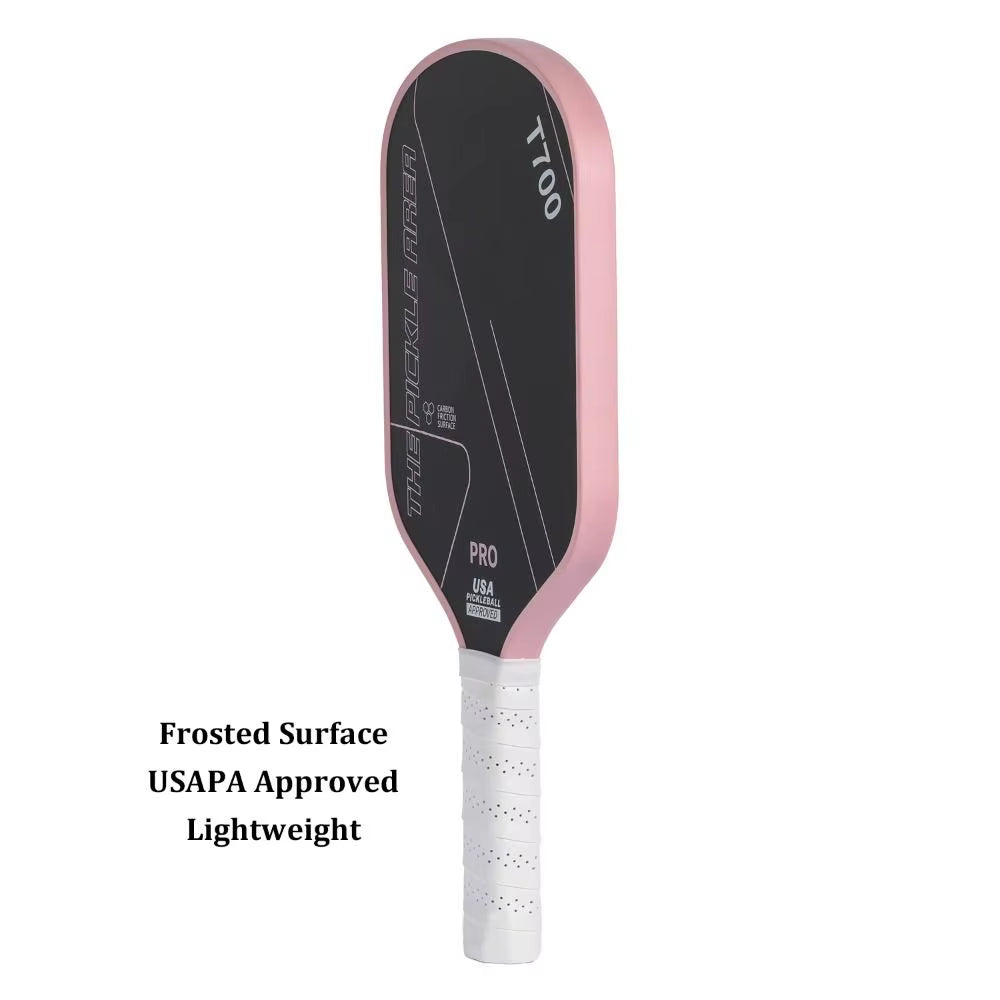 T700 Pickleball Paddle Carbon Fiber USAPA Approved Pickle Ball Paddle Lightweight Frosted Surface Professional Game Supplies