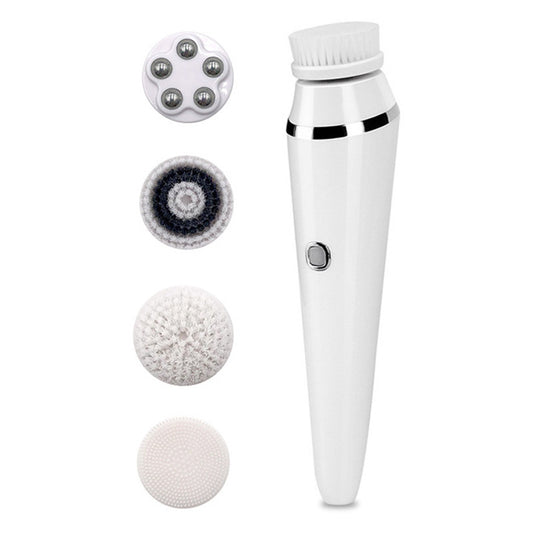 Multifunctional Electric Facial Cleansing Brush with 4 Heads