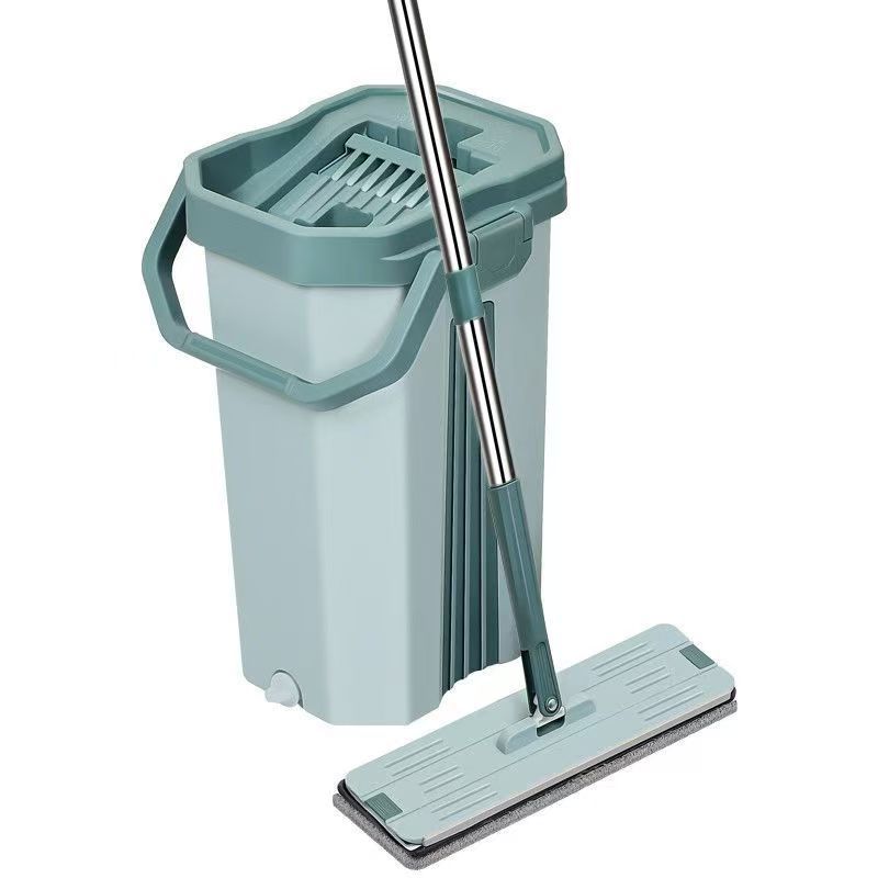 Scraper-Free Flat Mop with Bucket