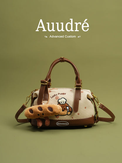 Retro Color-Block Pillow Handbag