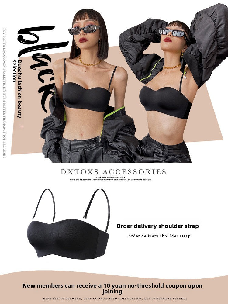 Women Strapless Push-Up Seamless Bra