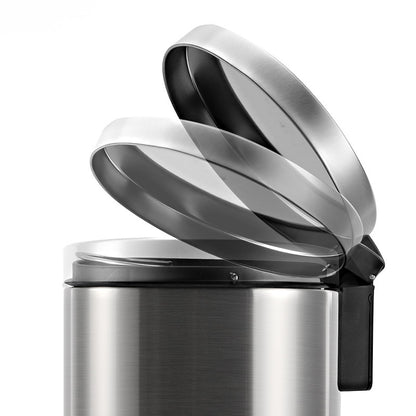 Round trash can with lid