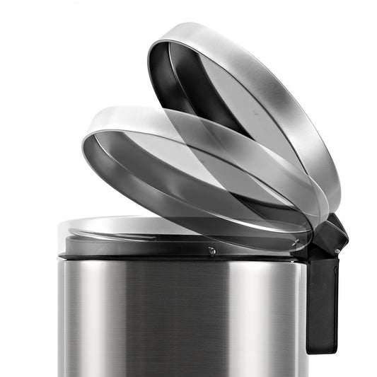 Round trash can with lid