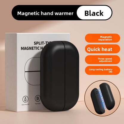 Magnetic suction electric hand warmer