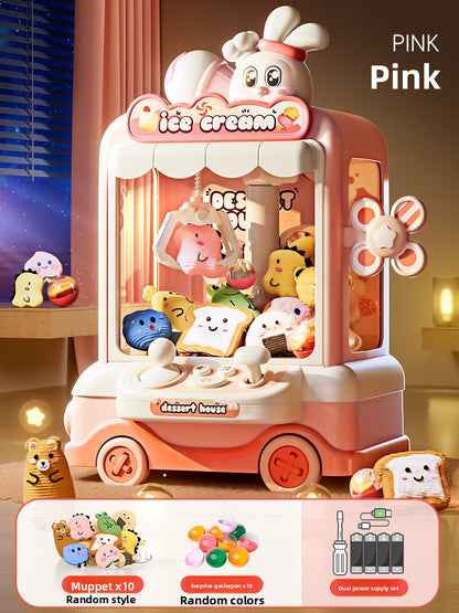 The cute bunny's doll grab machine - playing pretend games