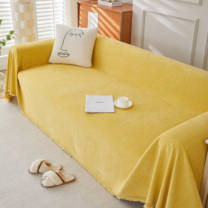 Solid Color Chenille Sofa Towel