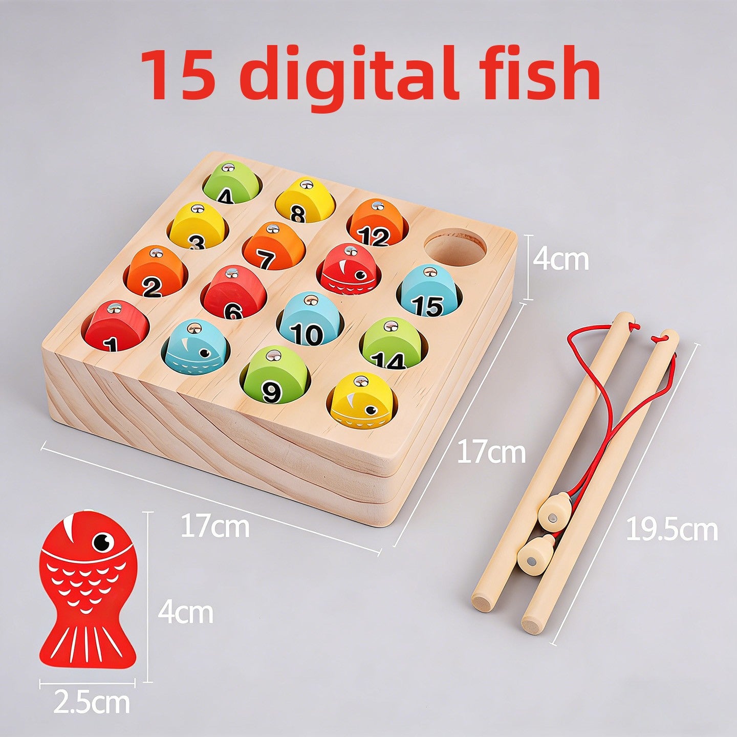 Wooden Magnetic Memory Fishing Game for Cognitive Training