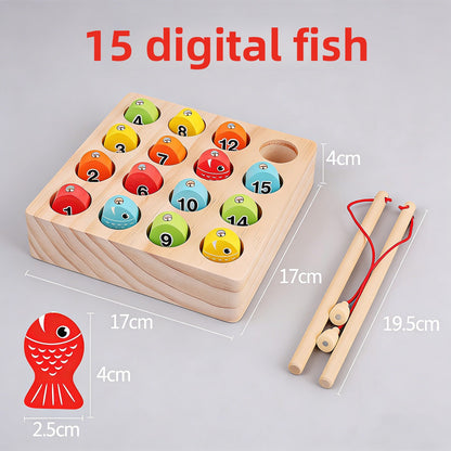 Wooden Magnetic Memory Fishing Game for Cognitive Training