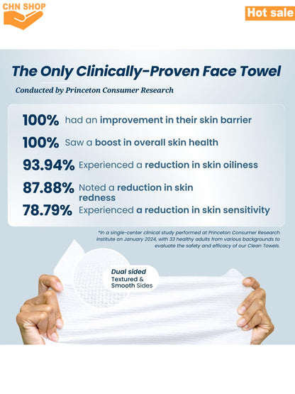 Cotton Face Cleaning Towels 50-Pack