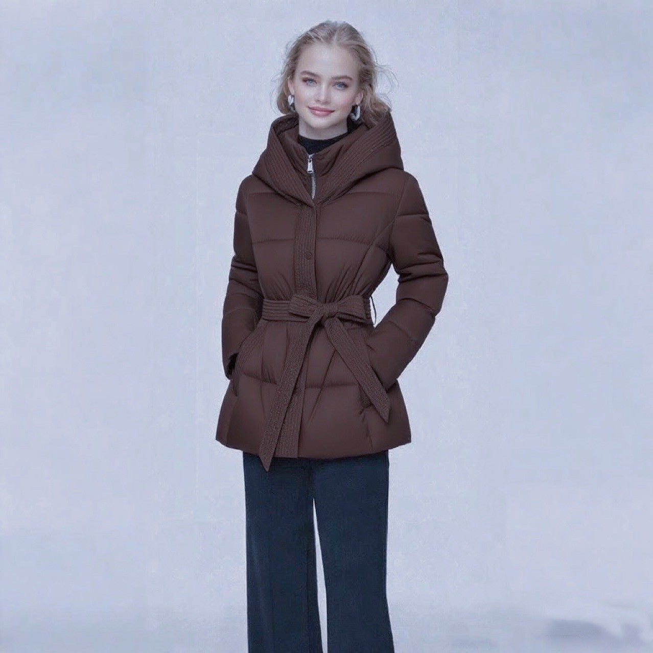 Short, form-fitting and warm coat