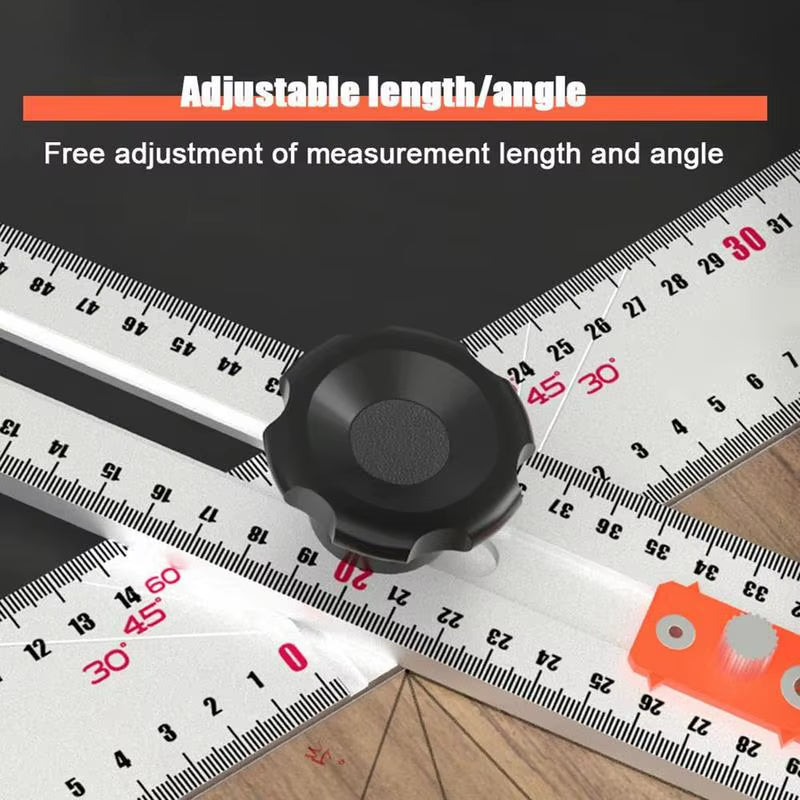 Marking T Square Adjustable Angle T Ruler for Drawing Multifunctional Woodworking Measuring Ruler Tools for Carpentry