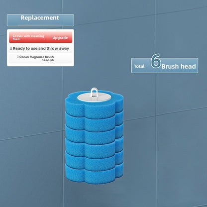 Disposable toilet brush set